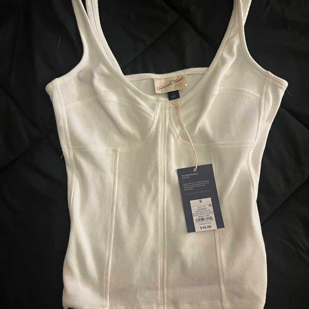 White, Universal Thread corset tank top. Never worn, new with tag.
